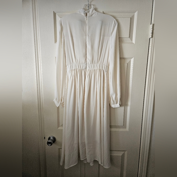 Scarf Neck Ruffle Dress - Picture 3 of 5